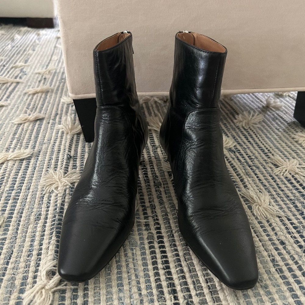 Madewell The Dimes Kitten Heel Boot Black Size 7